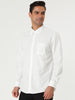 Long Sleeve Solid Color Point Collar Corduroy Shirts