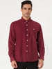 Long Sleeve Solid Color Point Collar Corduroy Shirts