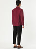 Long Sleeve Solid Color Point Collar Corduroy Shirts