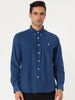 Long Sleeve Solid Color Point Collar Corduroy Shirts