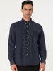 Long Sleeve Solid Color Point Collar Corduroy Shirts