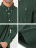 Long Sleeve Solid Color Point Collar Corduroy Shirts