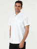 Cotton Lapel Short Sleeve Polka Dot Button Shirt