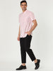 Cotton Lapel Short Sleeve Polka Dot Button Shirt