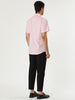Cotton Lapel Short Sleeve Polka Dot Button Shirt