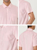 Cotton Lapel Short Sleeve Polka Dot Button Shirt
