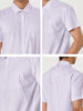 Cotton Lapel Short Sleeve Polka Dot Button Shirt