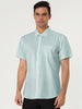 Cotton Lapel Short Sleeve Polka Dot Button Shirt