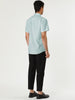 Cotton Lapel Short Sleeve Polka Dot Button Shirt