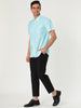 Cotton Lapel Short Sleeve Polka Dot Button Shirt