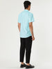 Cotton Lapel Short Sleeve Polka Dot Button Shirt