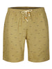 Elastic Waist Drawstring Printed Beach Board Shorts