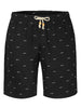 Elastic Waist Drawstring Printed Beach Board Shorts