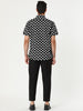 Cotton Lapel Short Sleeve Polka Dot Button Shirt