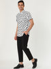 Cotton Lapel Short Sleeve Polka Dot Button Shirt