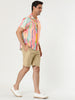 Summer Vertical Stripe Patchwork Lapel Button Shirts