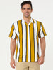 Summer Colorful Striped Short Sleeve Button Shirt