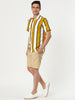 Summer Colorful Striped Short Sleeve Button Shirt
