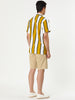Summer Colorful Striped Short Sleeve Button Shirt