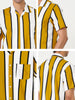 Summer Colorful Striped Short Sleeve Button Shirt