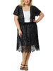 Spandex H Line Allover Short Sleeve Bolero
