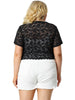 Spandex H Line Allover Short Sleeve Bolero