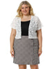Spandex H Line Allover Short Sleeve Bolero