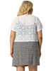 Spandex H Line Allover Short Sleeve Bolero