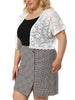 Spandex H Line Allover Short Sleeve Bolero