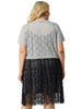 Spandex H Line Allover Short Sleeve Bolero