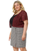 Spandex H Line Allover Short Sleeve Bolero