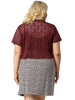 Spandex H Line Allover Short Sleeve Bolero