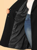 Plus Size Notched Lapel Double Breasted Winter Long Coat