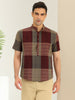 Linen Short Sleeve Button Color Block Henley Shirts