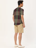 Linen Short Sleeve Button Color Block Henley Shirts