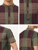 Linen Short Sleeve Button Color Block Henley Shirts