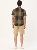 Linen Short Sleeve Button Color Block Henley Shirts