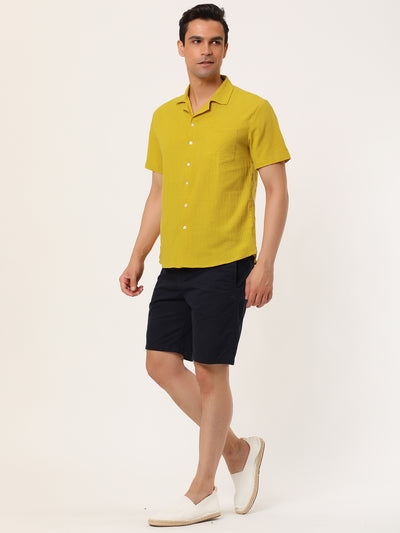Linen Shirt Summer Casual Camp Button Down Beach Shirts