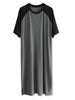 Comfy Loose Raglan Sleeve Lounge Sleep Dress