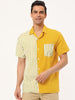 Casual Summer Button Cotton Patchwork Print Shirt