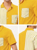 Casual Summer Button Cotton Patchwork Print Shirt