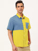 Casual Summer Button Cotton Patchwork Print Shirt