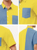 Casual Summer Button Cotton Patchwork Print Shirt