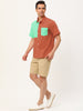 Casual Summer Button Cotton Patchwork Print Shirt