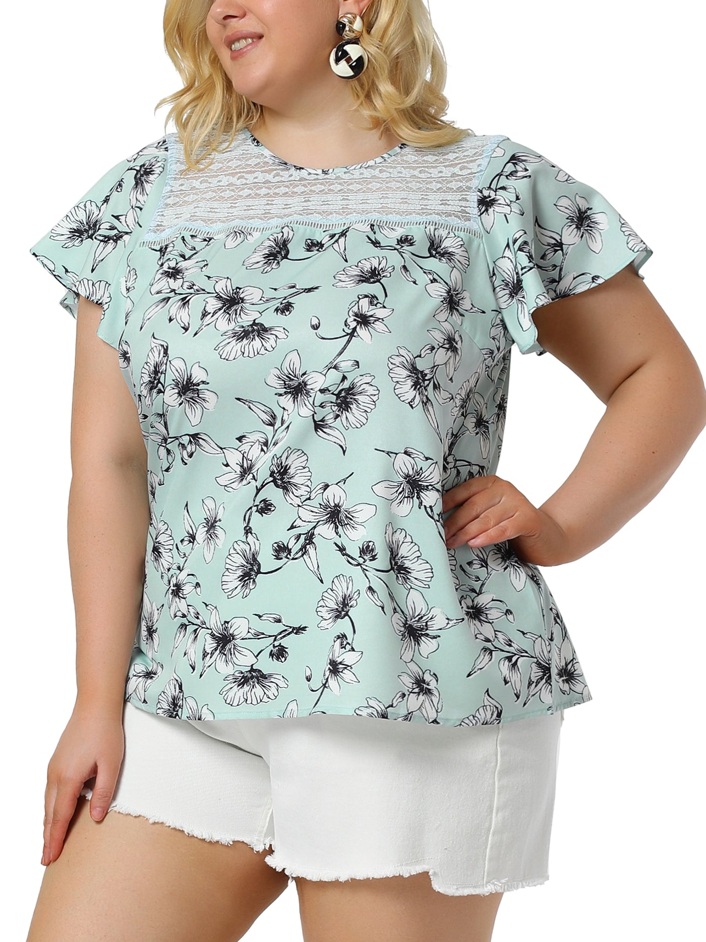 Bublédon Polyester Relax Fit Elegant Round Neck Top