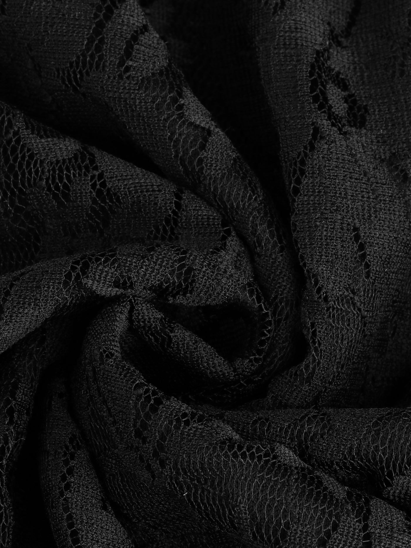 Bublédon Lace Embroidered V Neck 3/4 Sleeve Plus Size Dress