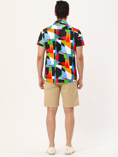 Short Sleeve Button Summer Hawaiian Printed Shirt