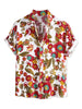 Button Short Sleeves Summer Hawaiian Printed Shirts