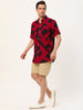 Button Short Sleeves Summer Hawaiian Printed Shirts