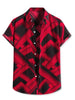 Button Short Sleeves Summer Hawaiian Printed Shirts